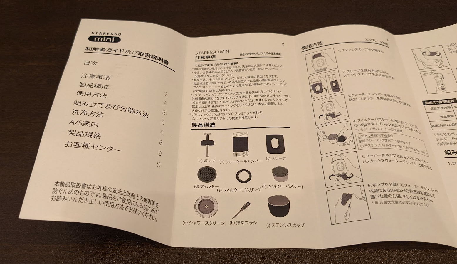 STARESSO Mini(スタレッソ ミニ) 説明書